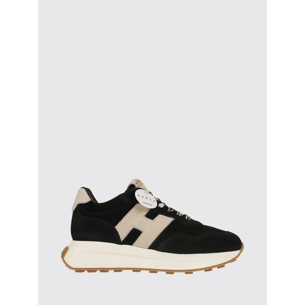 Hogan Women H641 Hogan Sneakers In Calfskin And Suede With Notched Chunky Sole
